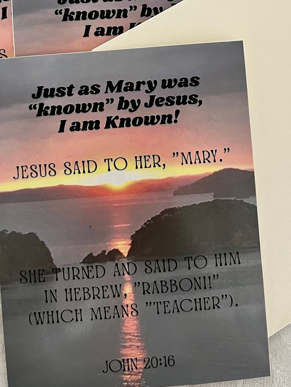 Inspirational Scripture Cards Set of 4, “I Am Seen,” “I Am Known” - Choose One - Picture 8 of 8